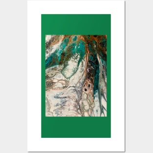 Emerald fluid Posters and Art